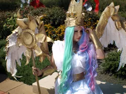 Size: 900x675 | Tagged: artist:cookiekabuki, cosplay, derpibooru import, human, irl, irl human, photo, princess celestia, safe, solo