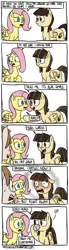 Size: 900x3269 | Tagged: safe, artist:timsplosion, derpibooru import, fluttershy, wild fire, oc, oc:jayson thiessen, earth pony, pegasus, pony, behind the scenes, comic, cup, jayson thiessen, no pupils, sibsy, the stare