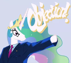 Size: 460x404 | Tagged: ace attorney, artist:dethlunchies, derpibooru import, objection, parody, phoenix wright, princess celestia, safe