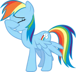 Size: 1024x971 | Tagged: artist:blindcavesalamander, derpibooru import, facehoof, rainbow dash, safe, simple background, transparent background, vector