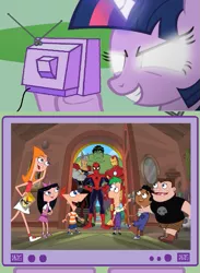 Size: 563x771 | Tagged: safe, derpibooru import, twilight sparkle, pony, candace flynn, crossover, ferb fletcher, isabella garcia shapiro, legit, meme, phineas and ferb, phineas flynn, tv meme