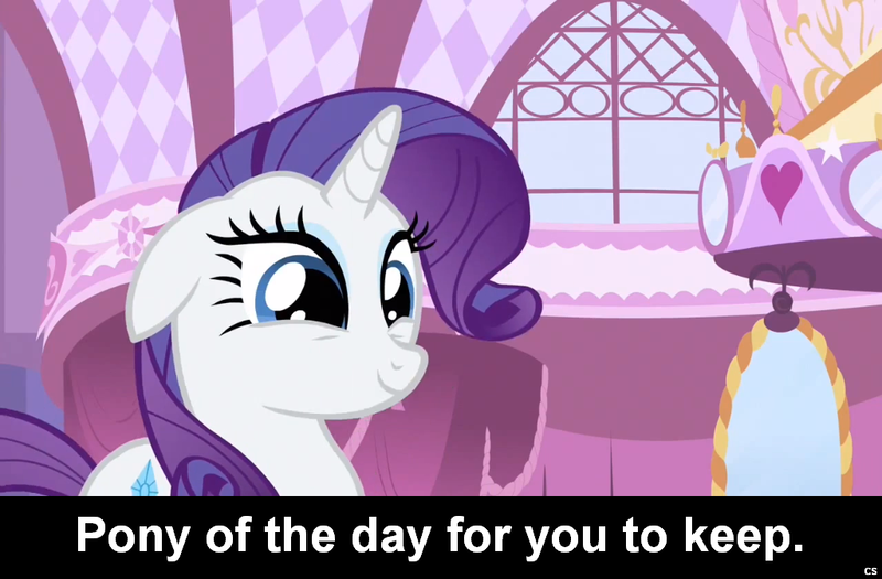 Size: 1024x672 | Tagged: safe, derpibooru import, rarity, pony, unicorn, caption, cs captions, floppy ears, solo