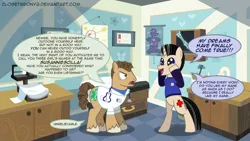 Size: 1600x900 | Tagged: artist:gray--day, derpibooru import, john dorian, perry cox, ponified, safe, scrubs