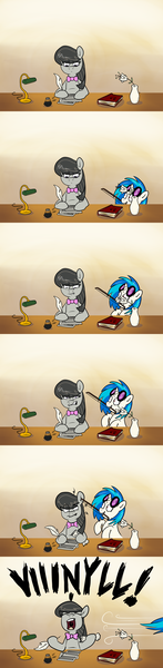 Size: 1280x5238 | Tagged: safe, artist:pippy, derpibooru import, octavia melody, vinyl scratch, earth pony, pony, unicorn, comic, duo, female, mare, zip lines