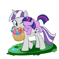 Size: 1000x1000 | Tagged: artist:madmax, cute, derpibooru import, female, filly, filly twilight sparkle, flower, mother and daughter, ponies riding ponies, safe, simple background, sleeping, transparent background, twiabetes, twilight sparkle, twilight velvet