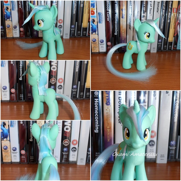 Size: 1204x1204 | Tagged: safe, artist:soulren, derpibooru import, lyra heartstrings, pony, brushable, custom, irl, photo, toy