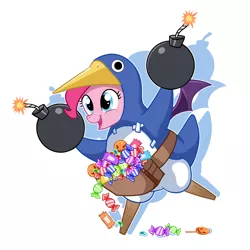 Size: 1500x1500 | Tagged: artist:madmax, bomb, candy, cosplay, derpibooru import, disgaea, pinkie pie, prinny, safe