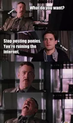 Size: 400x671 | Tagged: 4chan, derpibooru import, j. jonah jameson, le, meta, safe, spider-man