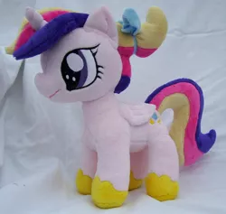 Size: 2058x1949 | Tagged: artist:pinkamoone, bow, derpibooru import, foalsitter, irl, photo, plushie, princess cadance, safe, solo, toy, young