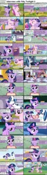 Size: 1282x4732 | Tagged: background pony, book, caption, comic, comic:celestia's servant interview, derpibooru import, filly, filly twilight sparkle, foal, interview, princess cadance, safe, shining armor, smarty pants, twilight sparkle