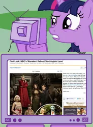 Size: 563x771 | Tagged: safe, derpibooru import, twilight sparkle, human, pony, exploitable meme, meme, the munsters, tv meme