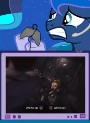 Size: 563x769 | Tagged: safe, derpibooru import, princess luna, pony, gamer luna, exploitable meme, gamer meme, meme, obligatory pony, spoilers for another series, the walking dead, tv meme