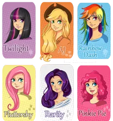 Size: 800x860 | Tagged: applejack, artist:innerd, derpibooru import, fluttershy, humanized, mane six, pinkie pie, rainbow dash, rarity, safe, twilight sparkle