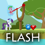 Size: 150x150 | Tagged: artist:futzi01, derpibooru import, flash, flash game, game, rarity, safe, spike