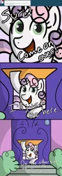 Size: 1280x3605 | Tagged: artist:waywardtrail, artist:zestyoranges, ask, ask ecstatic rarity, derpibooru import, safe, sweetie belle, tumblr