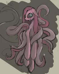 Size: 1365x1715 | Tagged: artist:erijt, derpibooru import, eldritch abomination, nightmare fuel, pinkamena diane pie, pinkie pie, semi-grimdark, tentacles