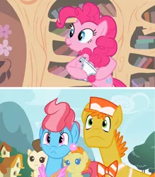 Size: 1280x1464 | Tagged: artist:capnpea, carrot cake, cup cake, derpibooru import, edit, pinkie pie, pound cake, pumpkin cake, safe, self ponidox