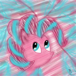 Size: 5000x5000 | Tagged: absurd resolution, cotton candy, derpibooru import, electricity, food, hair dye, mane, pinkie pie, safe, serious face