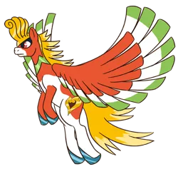 Size: 450x426 | Tagged: safe, artist:otakugal15, derpibooru import, ponified, ho-oh, pegasus, pony, legendary pokémon, pokémon, ponymon, simple background, solo, spread wings, transparent background, wings