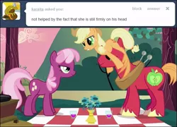 Size: 641x462 | Tagged: safe, artist:capnpea, derpibooru import, edit, edited screencap, screencap, applejack, big macintosh, cheerilee, earth pony, pony, hearts and hooves day (episode), cheerimac, fimbriae, hearts and hooves day, male, shipping, stallion, straight, wat