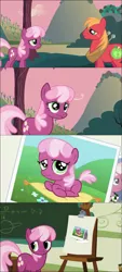 Size: 855x1889 | Tagged: safe, artist:capnpea, derpibooru import, edit, edited screencap, screencap, big macintosh, cheerilee, earth pony, pony, hearts and hooves day (episode), :i, faic, filly, fimbriae, male, stallion