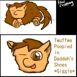 Size: 720x720 | Tagged: artist:fillialcacophony, derpibooru import, fluffy pony, fluffy pony original art, safe, sleeping, troll, truffle