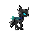 Size: 110x100 | Tagged: safe, artist:botchan-mlp, derpibooru import, changeling, animated, cute, cuteling, desktop ponies, simple background, solo, sprite, transparent background, trotting, walk cycle