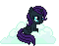 Size: 120x94 | Tagged: safe, derpibooru import, oc, oc:nyx, unofficial characters only, alicorn, pony, animated, cloud, cute, desktop ponies, filly, foal, nyxabetes, simple background, sprite, transparent background