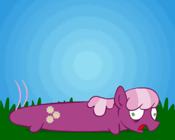 Size: 500x400 | Tagged: animated, artist:anonymous, caterpillar, cheerilee, derpibooru import, dumb running ponies, inchworm, insect, safe, solo, species swap, wat, worm, worm pony