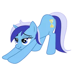 Size: 2040x1855 | Tagged: safe, artist:luckysmores, derpibooru import, minuette, pony, unicorn, exploitable meme, female, iwtcird, mare, scrunchy face, simple background, solo, stretching, transparent background