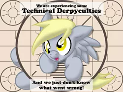 Size: 960x720 | Tagged: safe, artist:inkwell, derpibooru import, derpy hooves, pegasus, pony, female, i just don't know what went wrong, mare, solo, technical difficulties, wallpaper