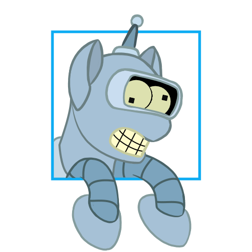 Size: 500x500 | Tagged: artist:chameron, bender bending rodriguez, derpibooru import, futurama, ponified, safe