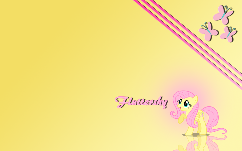 Size: 2560x1600 | Tagged: safe, derpibooru import, fluttershy, pegasus, pony, abstract background, cutie mark, female, folded wings, mare, open mouth, raised hoof, reflection, smiling, solo, text, wallpaper, wings
