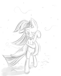 Size: 751x933 | Tagged: artist:w300, cold, derpibooru import, ice, safe, snow, snowfall, twilight sparkle, wind