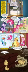 Size: 1500x3800 | Tagged: safe, derpibooru import, applejack, fluttershy, pinkie pie, rainbow dash, rarity, twilight sparkle, human, pony, comic, isaac newton, pinkie being pinkie, pinkie physics, sir isaac newton