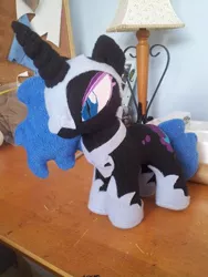Size: 360x480 | Tagged: artist:steen85, cute, derpibooru import, filly, irl, nightmare moon, nightmare woon, photo, plushie, safe, solo