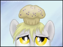Size: 800x600 | Tagged: safe, artist:thelonelampman, derpibooru import, derpy hooves, pegasus, pony, balancing, digit street, eyes on the prize, female, get, index get, looking up, mare, milestone, muffin, solo, when you see it