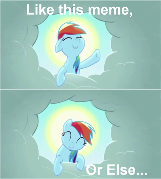 Size: 720x800 | Tagged: derpibooru import, meme, meta, or else, or else meme, rainbow dash, safe