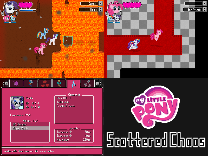 Size: 800x600 | Tagged: 2d, artist:supersaiyanmikito, derpibooru import, fan game, game, pinkie pie, rainbow dash, rarity, safe, screencap