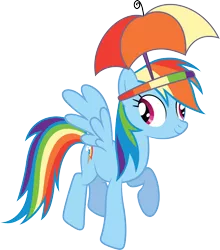 Size: 9012x10234 | Tagged: absurd resolution, artist:quanno3, derp, derpibooru import, hat, rainbow dash, safe, simple background, transparent background, umbrella hat, vector