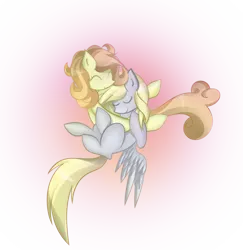 Size: 1140x1174 | Tagged: safe, artist:v-invidia, derpibooru import, carrot top, derpy hooves, golden harvest, pegasus, pony, cute, cutie top, derpytop, female, hug, lesbian, mare, shipping