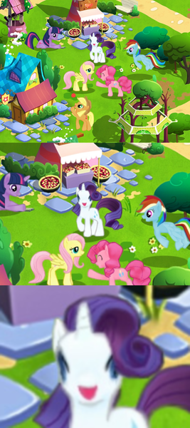 Size: 1024x2304 | Tagged: 3d, applejack, derpibooru import, faic, fluttershy, game, gameloft, gameloft shenanigans, mane six, pinkie pie, rainbow dash, rarity, safe, tenso, twilight sparkle, video game