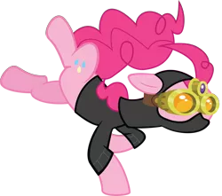 Size: 6584x5815 | Tagged: absurd resolution, artist:fureox, derpibooru import, night vision goggles, pinkie pie, safe, simple background, solo, spoiler:s03, the crystal empire, transparent background, vector