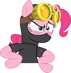 Size: 5000x5120 | Tagged: absurd resolution, artist:mrcbleck, bust, derpibooru import, pinkie pie, pinkie spy, pinkie spy, safe, simple background, solo, spoiler:s03, the crystal empire, transparent background, vector