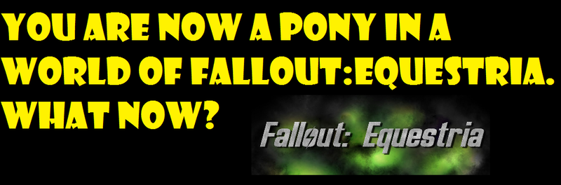 Size: 1002x331 | Tagged: derpibooru import, fallout equestria, meme, safe, text, what now, yellow words