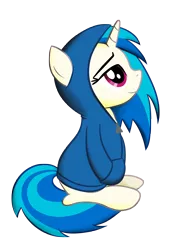 Size: 4491x5988 | Tagged: absurd resolution, artist:drawponies, clothes, derpibooru import, hoodie, safe, simple background, solo, transparent background, vinyl scratch