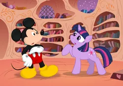 Size: 8567x6000 | Tagged: absurd resolution, artist:cooltomorrowkid, crossover, derpibooru import, disney, mickey mouse, safe, twilight sparkle