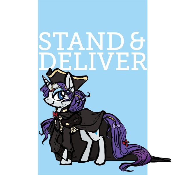 Size: 1000x940 | Tagged: artist:rakuyou, clothes, costume, derpibooru import, highwayman, rarity, safe