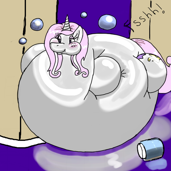 Size: 1200x1200 | Tagged: artist:kbryme, balloon, bubble, derpibooru import, fleur-de-lis, inflation, questionable