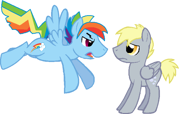 Size: 694x443 | Tagged: safe, artist:bronybase, artist:starryoak, derpibooru import, derpy hooves, rainbow dash, pegasus, pony, dopey hooves, rainbow blitz, rule 63, simple background, transparent background